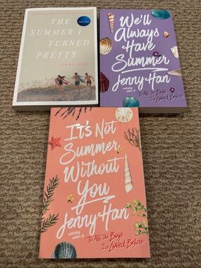 Jenny Han Paperback Summer Trilogy Set - Coral, Lavender, Cream Covers